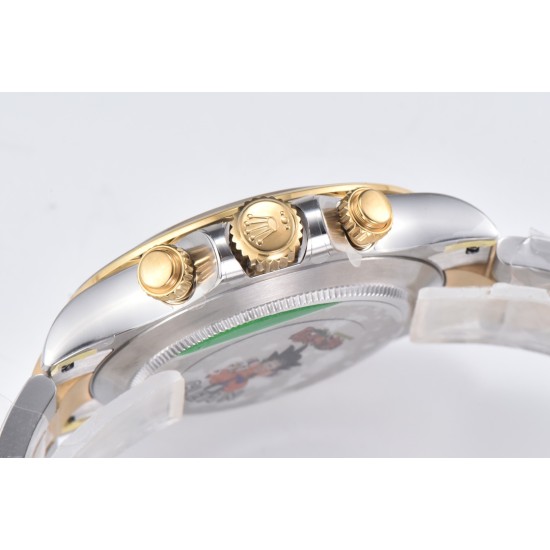 Rolex-Daytona 116503 40MM YG/SS Black/Dia Clean DD4130