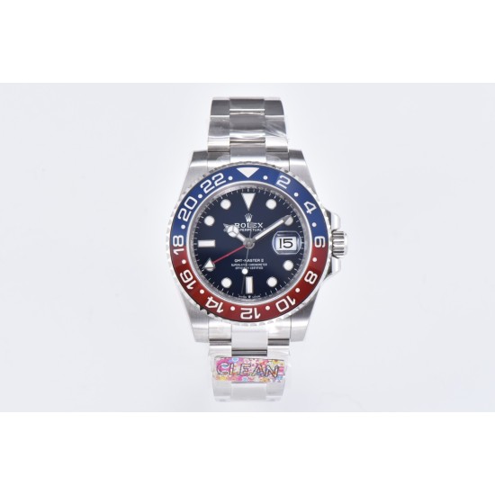 Rolex-GMT Master II 126710 Pepsi Oys 40mm SS/SS Black Clean V3 DD3285 Super Clone