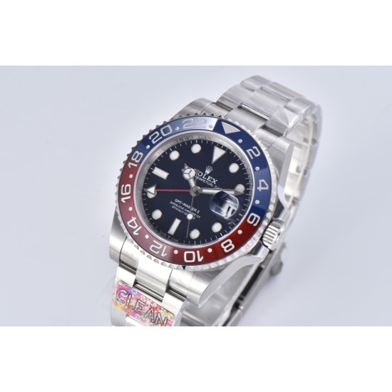 Rolex-GMT Master II 126710 Pepsi Oys 40mm SS/SS Black Clean V3 DD3285 Super Clone