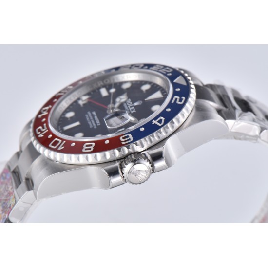 Rolex-GMT Master II 126710 Pepsi Oys 40mm SS/SS Black Clean V3 DD3285 Super Clone