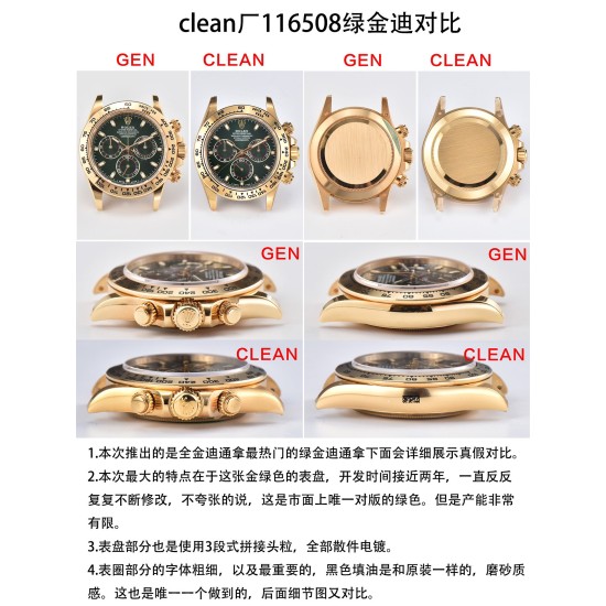 Rolex-Daytona 116508 40MM YG/YG Green/Stk Clean DD4130