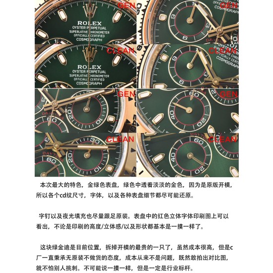 Rolex-Daytona 116508 40MM YG/YG Green/Stk Clean DD4130