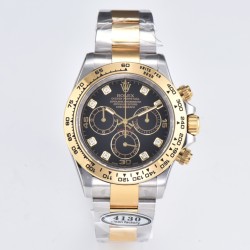 Rolex-Daytona 116503 40MM YG/SS Black/Dia Clean DD4130