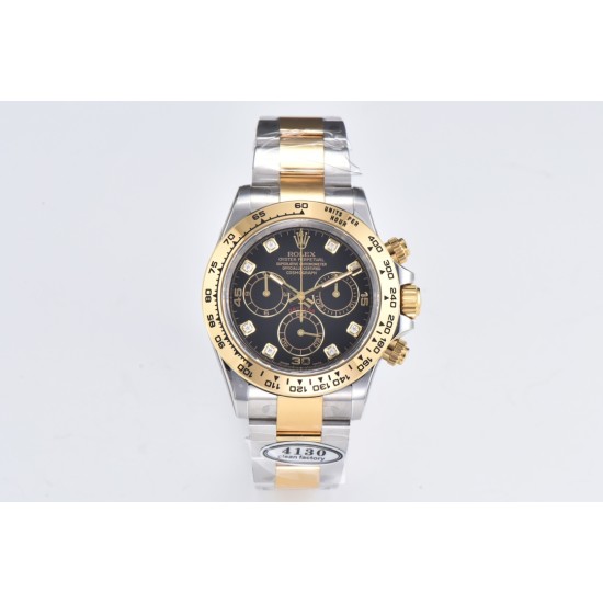 Rolex-Daytona 116503 40MM YG/SS Black/Dia Clean DD4130