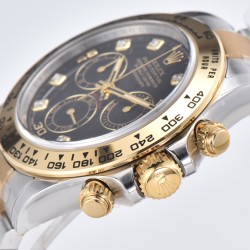 Rolex-Daytona 116503 40MM YG/SS Black/Dia Clean DD4130