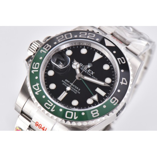 Rolex-GMT Master II 126720 Sprite Left 904L Oys SS/SS Clean DD3285 Super Clone