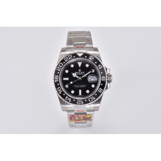 Rolex-GMT II 116710LN 40mm Oys 904L SS/SS Blk CLEAN VR3186 CHS