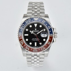 Rolex-GMT II 126710 Pepsi Jub 40mm SS/SS Black Clean V3 DD3285 Super Clone