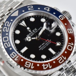 Rolex-GMT II 126710 Pepsi Jub 40mm SS/SS Black Clean V3 DD3285 Super Clone
