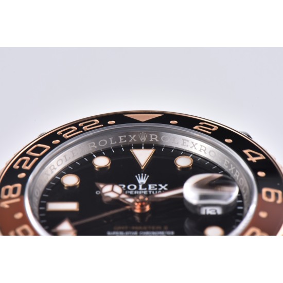 Rolex-GMT II 126711 CHNR Rootbeer Oys 40mm SS/RG Blk CLEAN DD3285 Super Clone