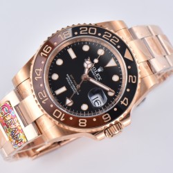 Rolex-GMT II 126715 Rootbeer Oys 40mm RG/RG Black Dial Clean DD3285 Super Clone