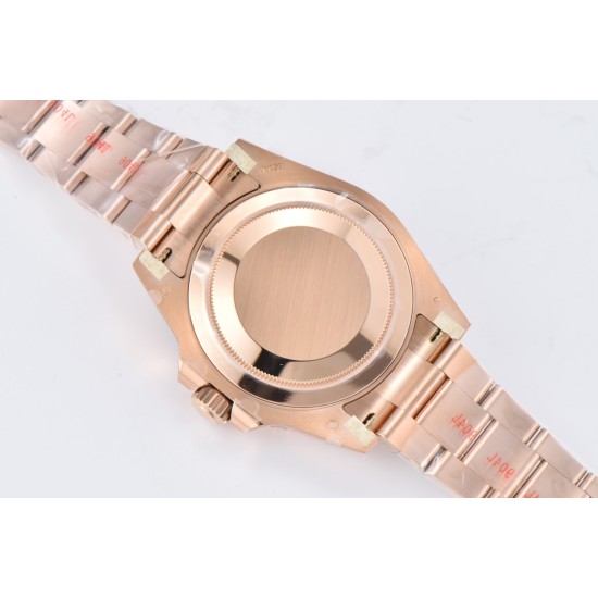 Rolex-GMT II 126715 Rootbeer Oys 40mm RG/RG Black Dial Clean DD3285 Super Clone