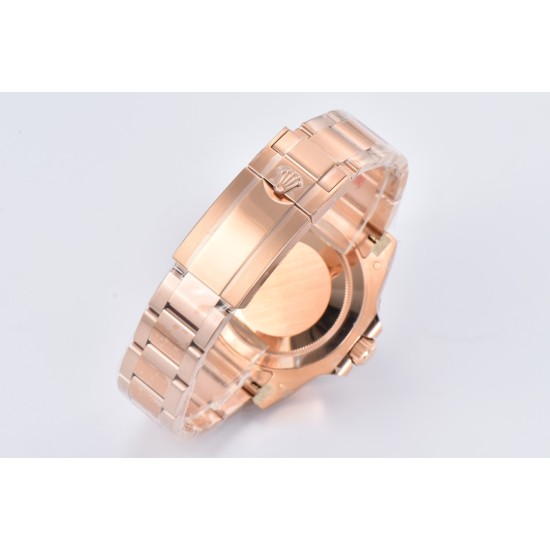 Rolex-GMT II 126715 Rootbeer Oys 40mm RG/RG Black Dial Clean DD3285 Super Clone