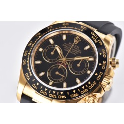 Rolex-Daytona 116518 40MM YG/RU Black/Stk Clean DD4130