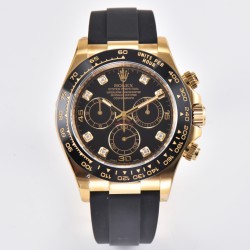 Rolex-Daytona 116518 40MM YG/RU Black/Dia Clean DD4130