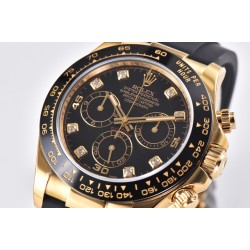 Rolex-Daytona 116518 40MM YG/RU Black/Dia Clean DD4130