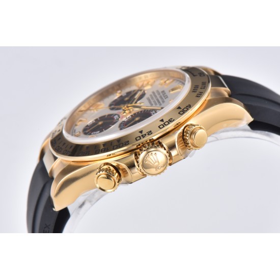 Rolex-Daytona 116518 40MM YG/RU White/Num Clean DD4130