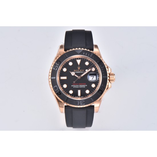 Rolex-Yacht-Master 126655 40mm RG/RU Black/Dot Clean VR3235