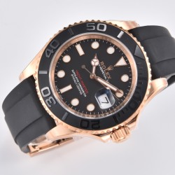 Rolex-Yacht-Master 126655 40mm RG/RU Black/Dot Clean VR3235
