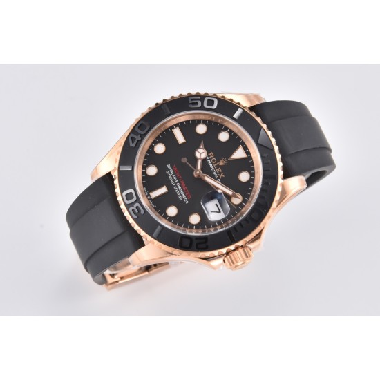 Rolex-Yacht-Master 126655 40mm RG/RU Black/Dot Clean VR3235