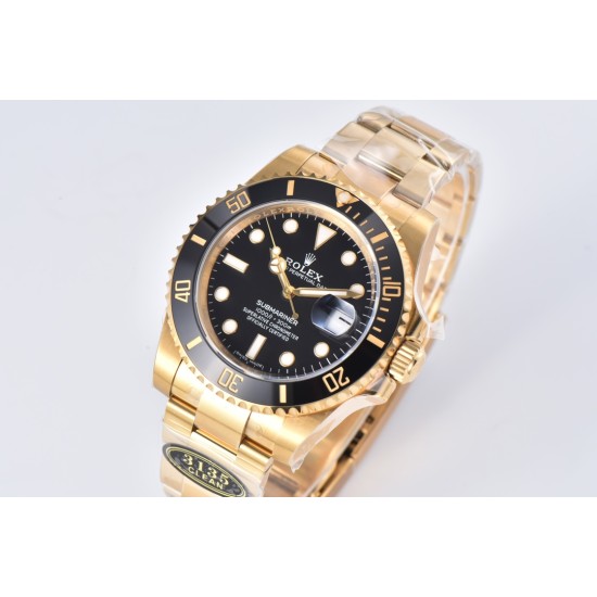 Rolex-Submariner 116618LN 40mm YG/YG Black/Dot Clean VS3135