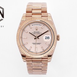 Rolex-DayDate 228235 40mm RG/RG Gold/Stk EWF(JDF) V4 VR3255 (Gain Weight)