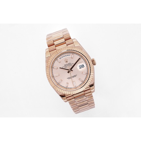 Rolex-DayDate 228235 40mm RG/RG Gold/Stk EWF(JDF) V4 VR3255 (Gain Weight)