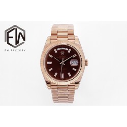 Rolex-DayDate 228235 40mm Pres RG/RG Brown/Dia EWF(ARF) VR3255
