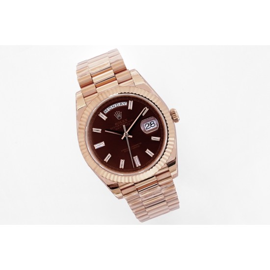 Rolex-DayDate 228235 40mm Pres RG/RG Brown/Dia EWF(ARF) VR3255