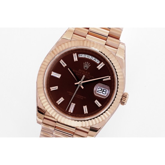 Rolex-DayDate 228235 40mm Pres RG/RG Brown/Dia EWF(ARF) VR3255