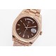 Rolex-DayDate 228235 40mm RG/RG Brown Textured/Stk EWF(JDF) V4 VR3255 (Gain Weight)