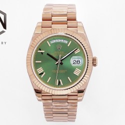 Rolex-DayDate 228235 40mm RG/RG Green/Rmn EWF(KF) VR3255(Gain Weight)