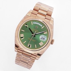 Rolex-DayDate 228235 40mm RG/RG Green/Rmn EWF(KF) VR3255(Gain Weight)