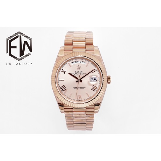 Rolex-DayDate 228235 40mm RG/RG Rose Gold/Rmn EWF(JDF) V4 VR3255 (Gain Weight)