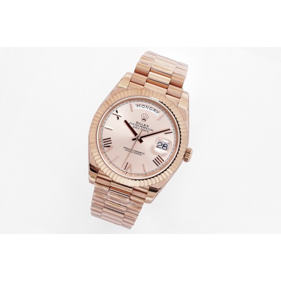 Rolex-DayDate 228235 40mm RG/RG Rose Gold/Rmn EWF(JDF) V4 VR3255 (Gain Weight)