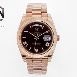 Rolex-DayDate 228235 40mm RG/RG Black/Rmn EWF(KF) VR3255(Gain Weight)