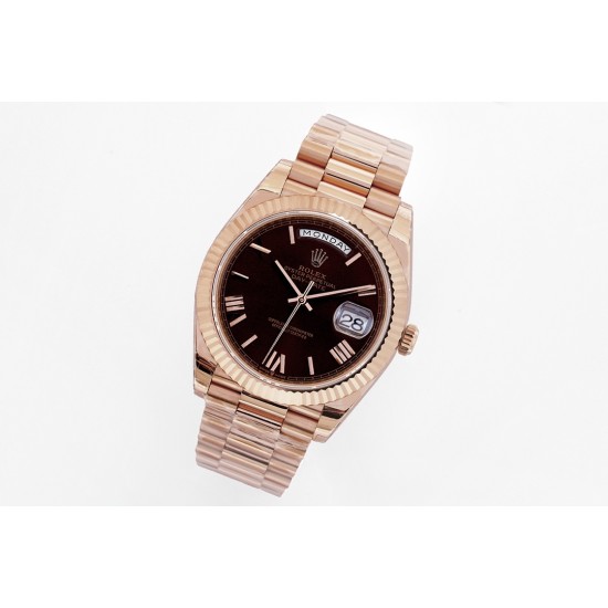 Rolex-DayDate 228235 40mm RG/RG Black/Rmn EWF(KF) VR3255(Gain Weight)