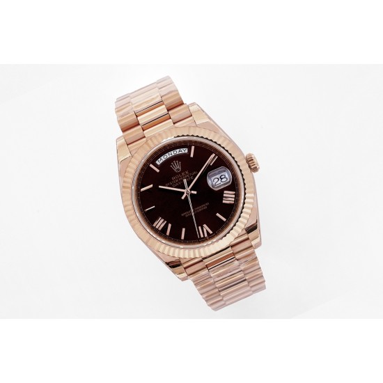 Rolex-DayDate 228235 40mm RG/RG Black/Rmn EWF(KF) VR3255(Gain Weight)