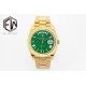 Rolex-DayDate 40mm YG/YG Green/Rmn EWF A2836