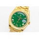 Rolex-DayDate 40mm YG/YG Green/Rmn EWF A2836