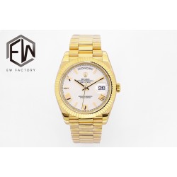 Rolex-DayDate 40mm YG/YG Silver/Rmn EWF A2836