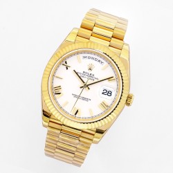 Rolex-DayDate 40mm YG/YG White/Rmn EWF A2836