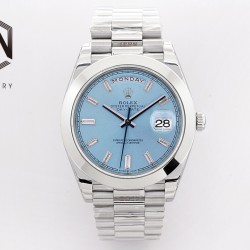 Rolex-DayDate 40mm SS/SS Blue/Dia EWF A2836