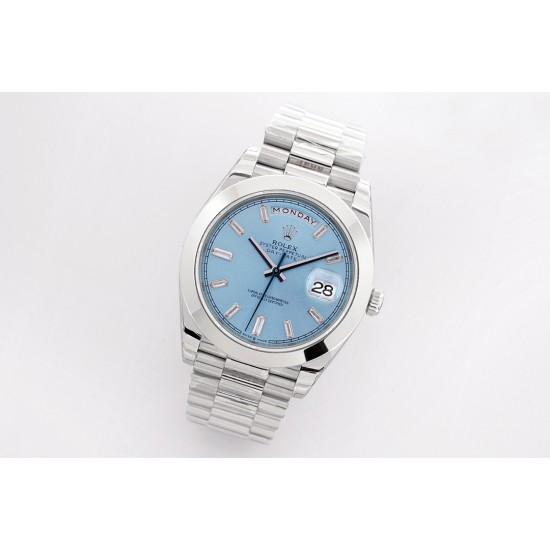 Rolex-DayDate 40mm SS/SS Blue/Dia EWF A2836