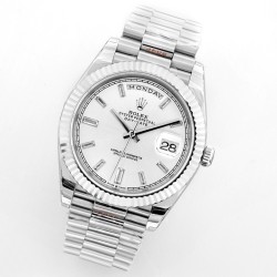 Rolex-DayDate 40mm SS/SS Silver/Stk EWF A2836