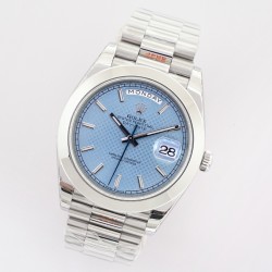 Rolex-DayDate 40mm SS/SS Blue Textured Dial EWF A2836