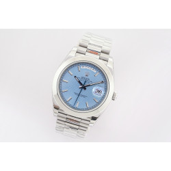 Rolex-DayDate 40mm SS/SS Blue Textured Dial EWF A2836