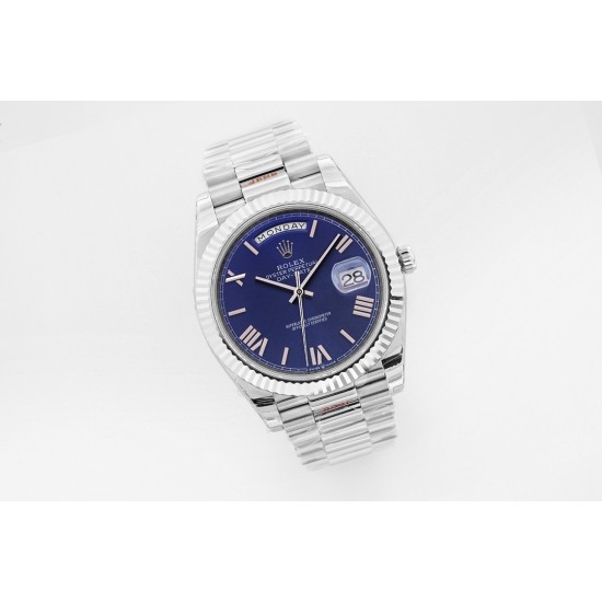 Rolex-DayDate 40mm SS/SS Blue/Rmn EWF A2836