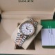 Rolex-Datejust 126231 36mm Jub RG/SS White/Stk EWF(GDF) MY8215