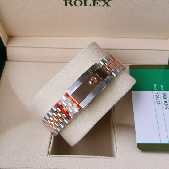 Rolex-Datejust 126231 36mm Jub RG/SS White/Stk EWF(GDF) MY8215